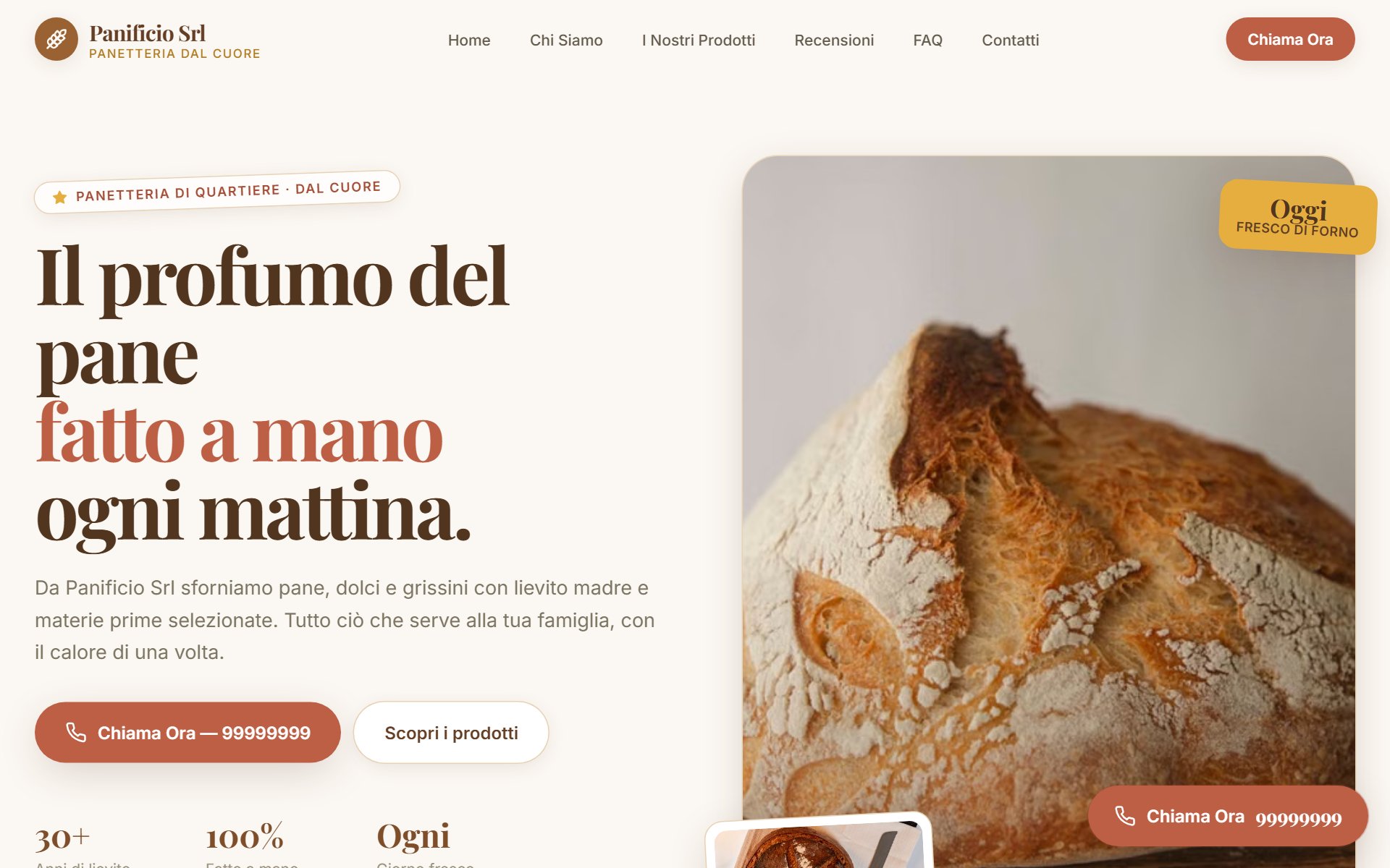 Anteprima sito Panificio srl