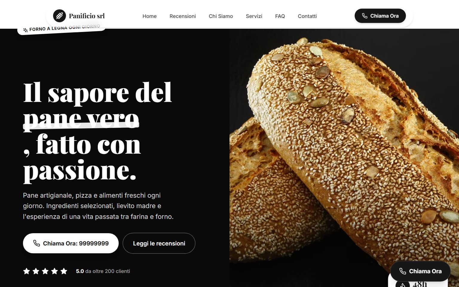 Anteprima sito Panificio srl